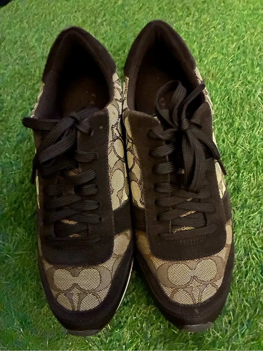 Brown Coach Signature Sneakers